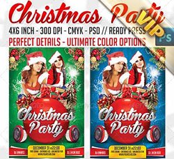 圣诞节海报：Christmas Party Flyer 11
